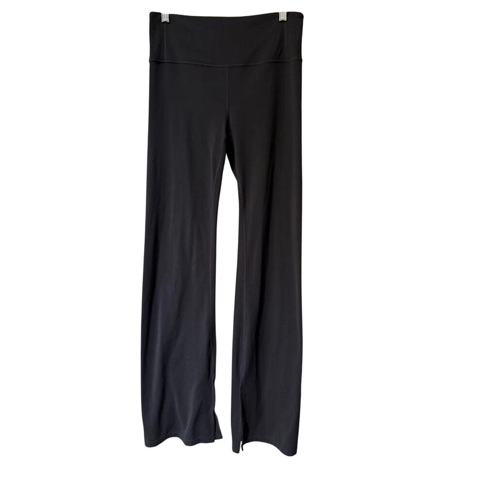 Athleta Medium TALL Black Barre Skinny Flare Pants Wide Leg